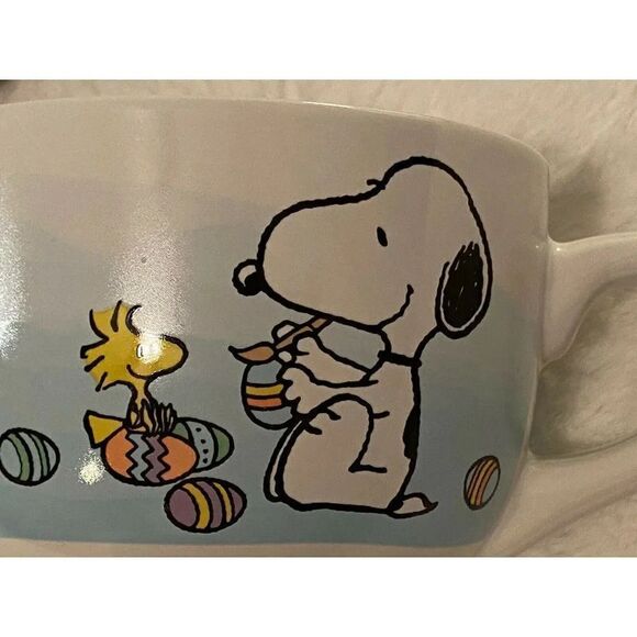 Peanuts Snoopy & Woodstock spring Easter Large MUG coffee soup 24oz  NEW - Picture 7 of 7